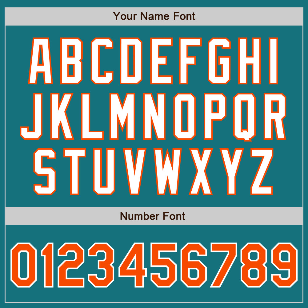 Custom Teal Orange-White Authentic Two Tone Baseball Jersey - Sky-Custom