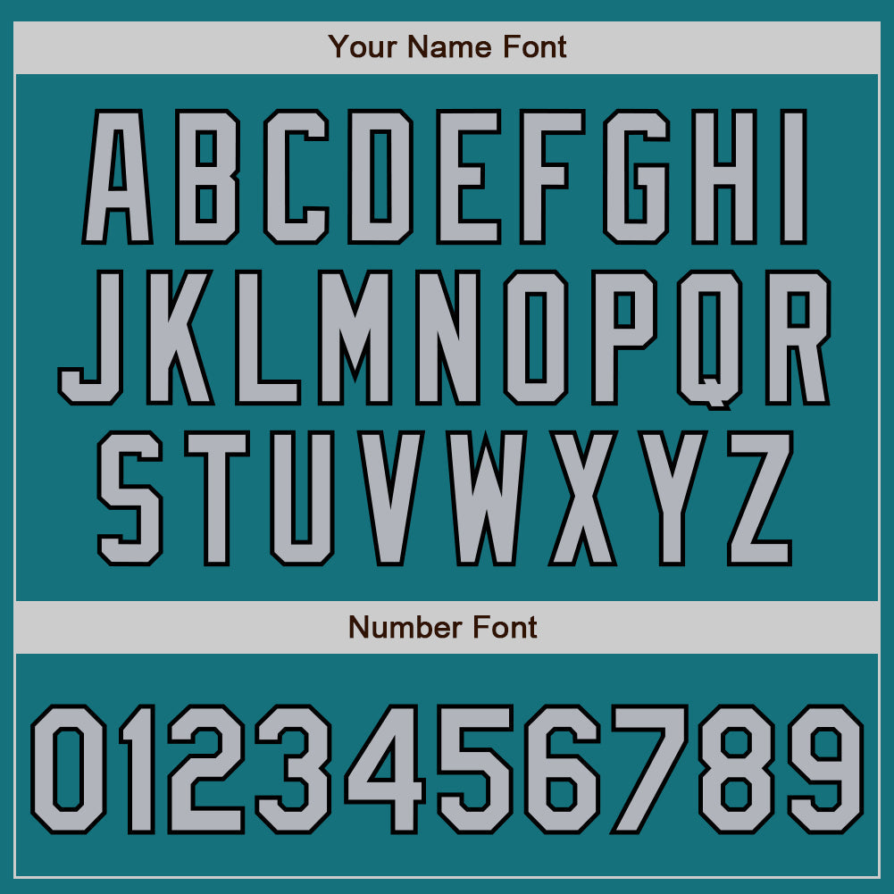 Custom Teal Gray-Black Authentic Two Tone Baseball Jersey - Sky-Custom