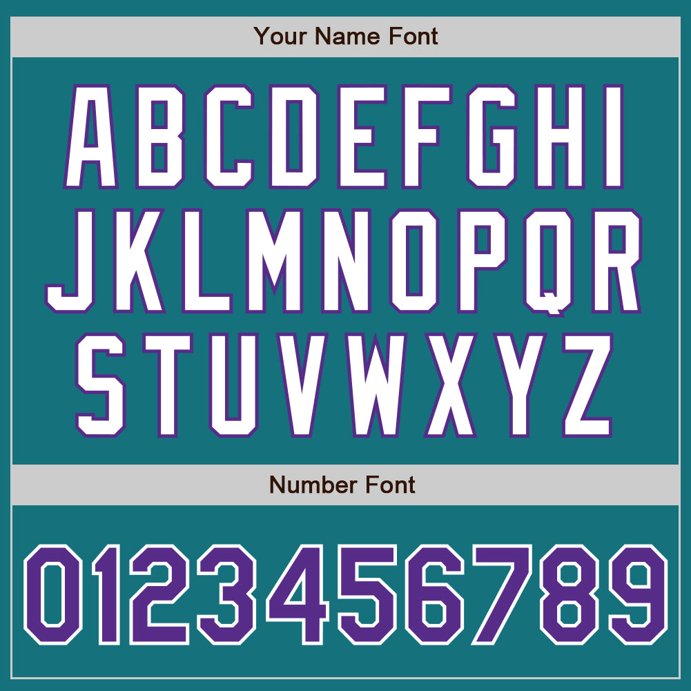 Custom Teal Purple-White Authentic Two Tone Baseball Jersey - Sky-Custom