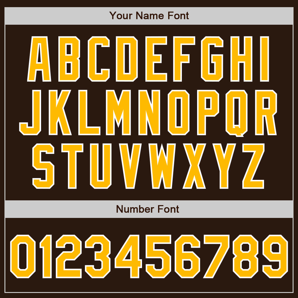 Custom Brown Gold-White Authentic Two Tone Baseball Jersey - Sky-Custom