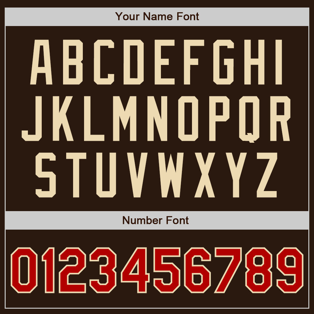 Custom Brown Red-Cream Authentic Two Tone Baseball Jersey - Sky-Custom