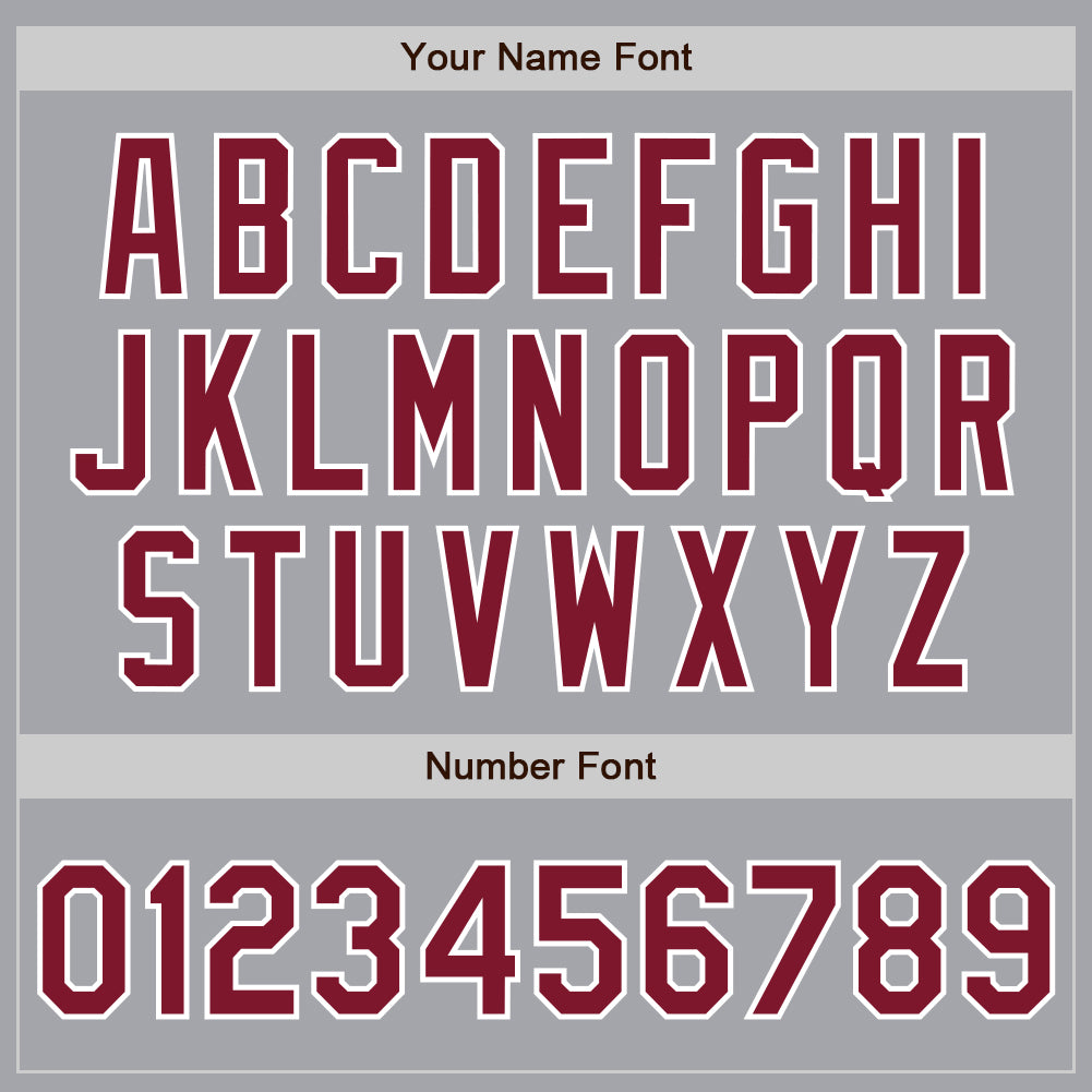 Custom Gray Crimson-White Authentic Two Tone Baseball Jersey - Sky-Custom