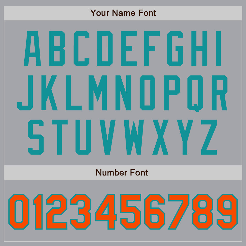 Custom Gray Orange-Teal Authentic Two Tone Baseball Jersey - Sky-Custom