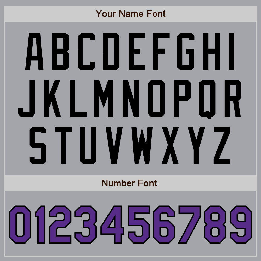 Custom Gray Purple-Black Authentic Two Tone Baseball Jersey - Sky-Custom