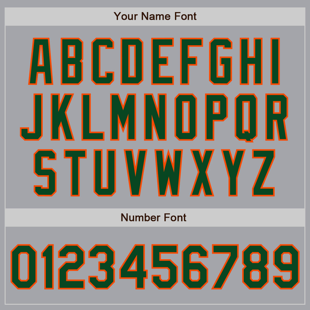 Custom Gray Green-Orange Authentic Two Tone Baseball Jersey - Sky-Custom
