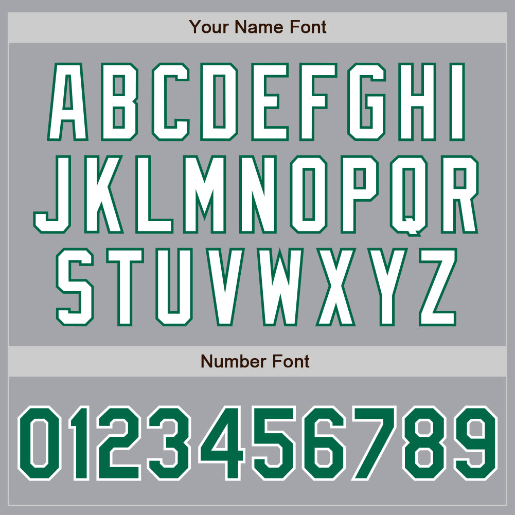 Custom Gray Kelly Green-White Authentic Two Tone Baseball Jersey - Sky-Custom