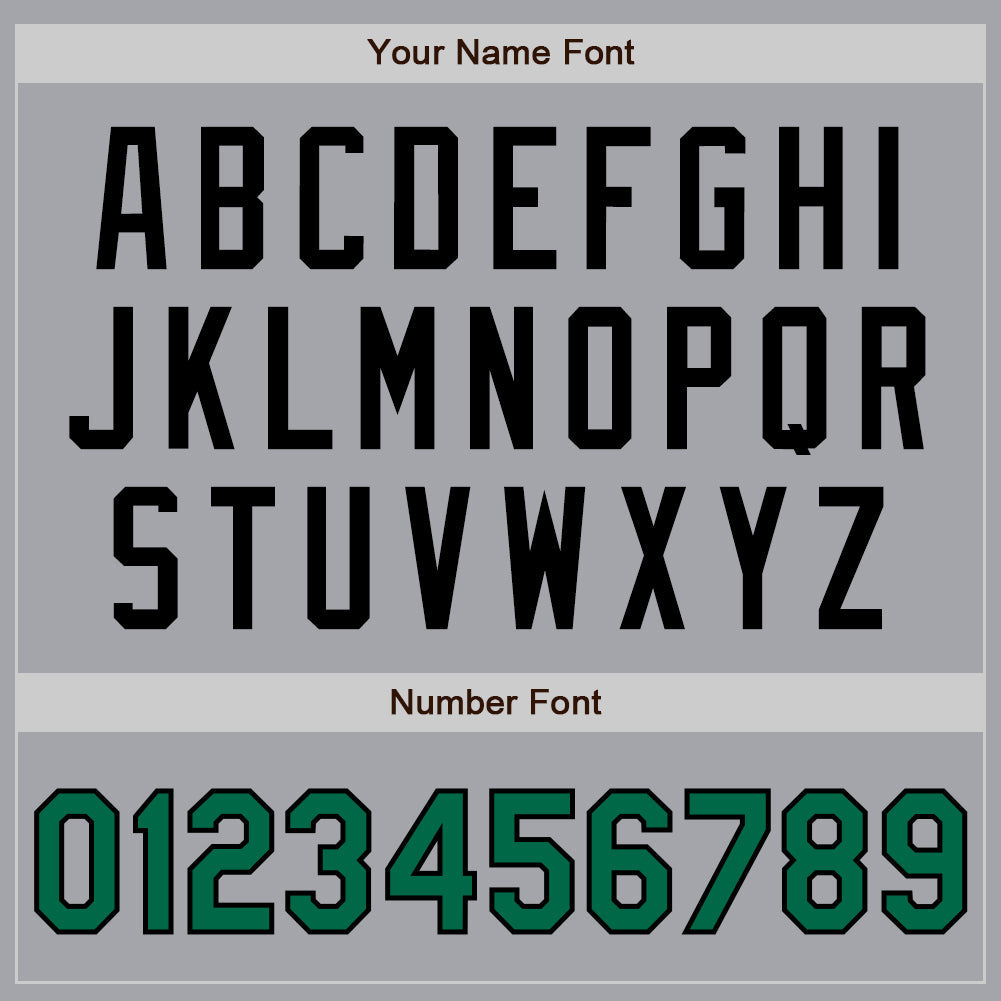 Custom Gray Kelly Green-Black Authentic Two Tone Baseball Jersey - Sky-Custom