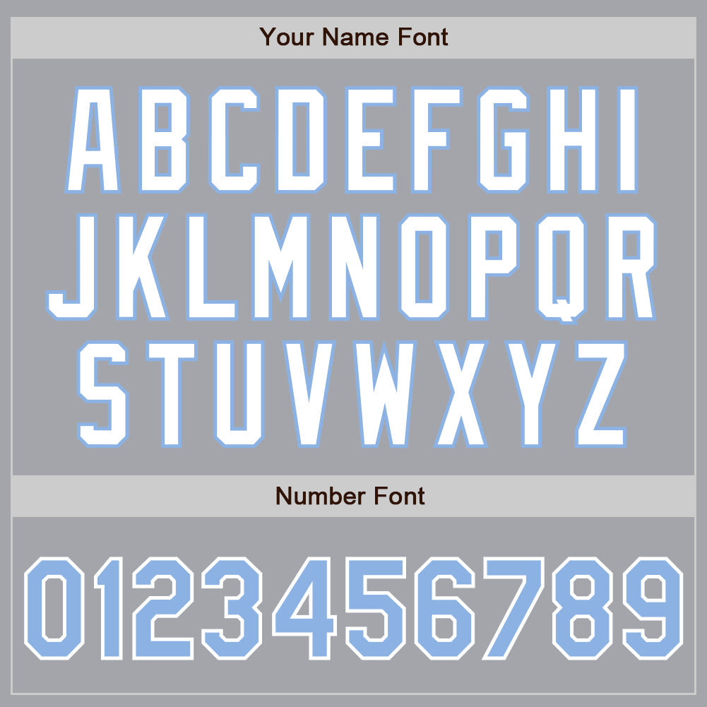 Custom Gray Light Blue-White Authentic Two Tone Baseball Jersey - Sky-Custom