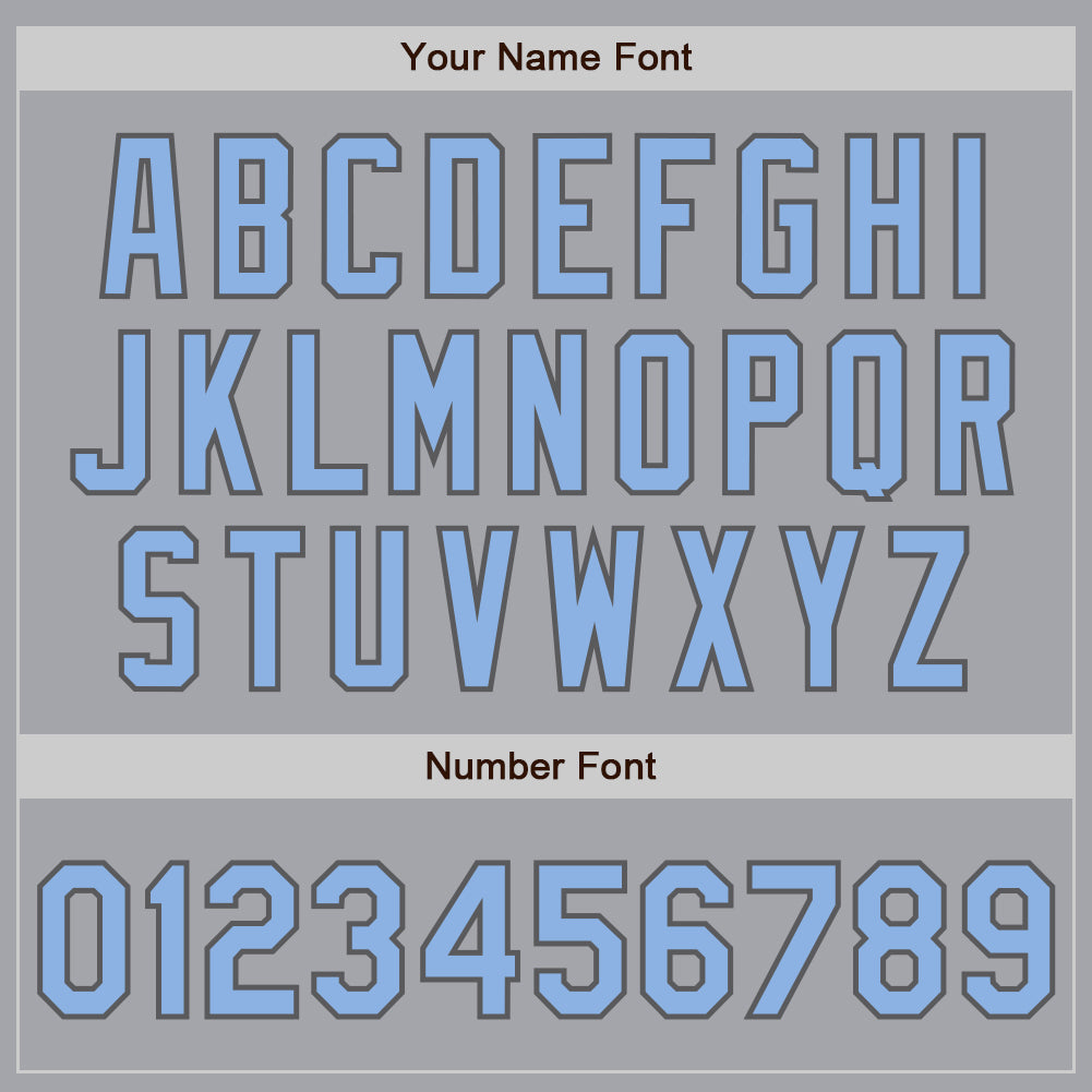 Custom Gray Light Blue-Steel Gray Authentic Two Tone Baseball Jersey - Sky-Custom