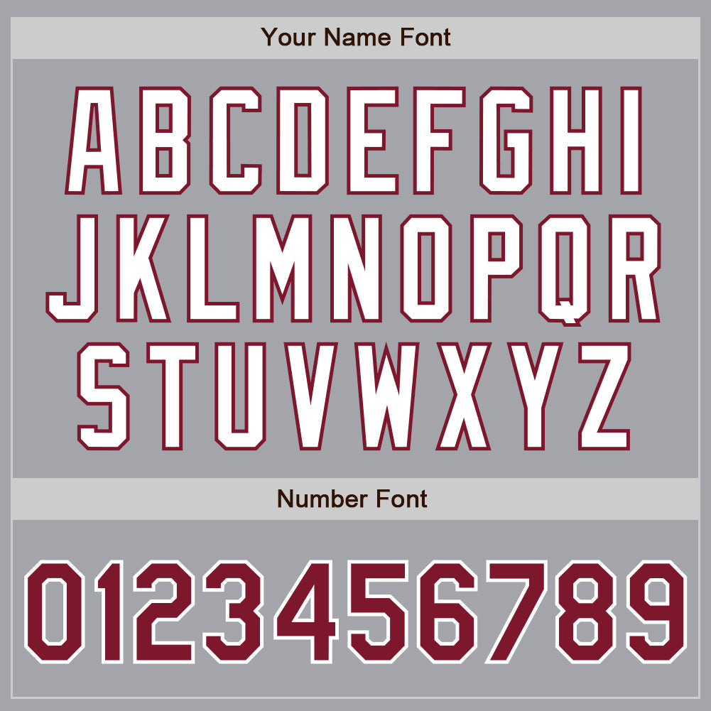 Custom Gray Crimson-White Authentic Two Tone Baseball Jersey - Sky-Custom