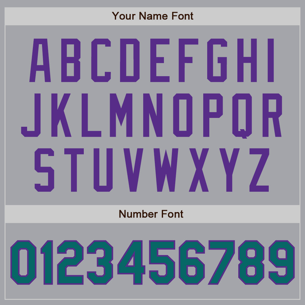 Custom Gray Teal-Purple Authentic Two Tone Baseball Jersey - Sky-Custom