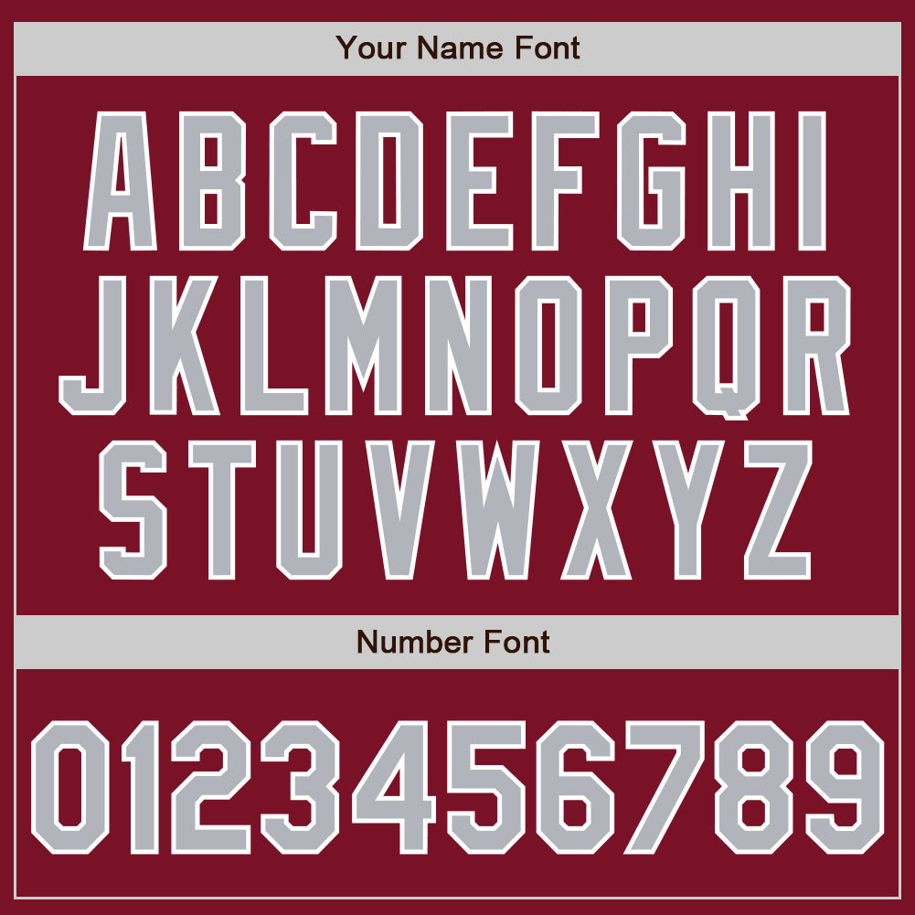 Custom Crimson Gray-White Authentic Two Tone Baseball Jersey - Sky-Custom