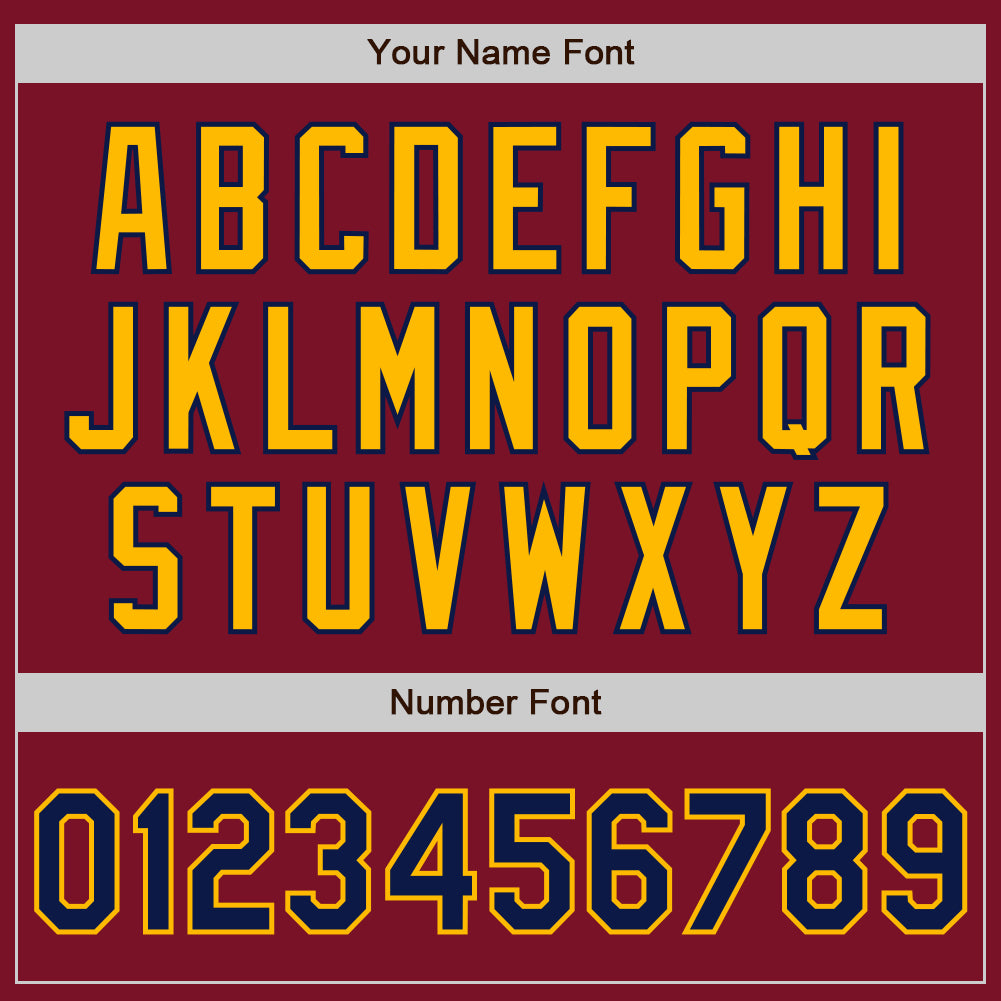 Custom Crimson Navy-Gold Authentic Two Tone Baseball Jersey - Sky-Custom