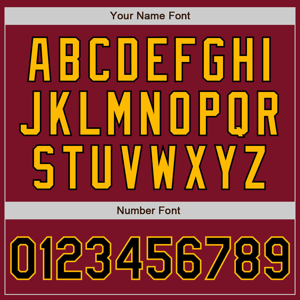 Custom Crimson Black-Gold Authentic Two Tone Baseball Jersey - Sky-Custom