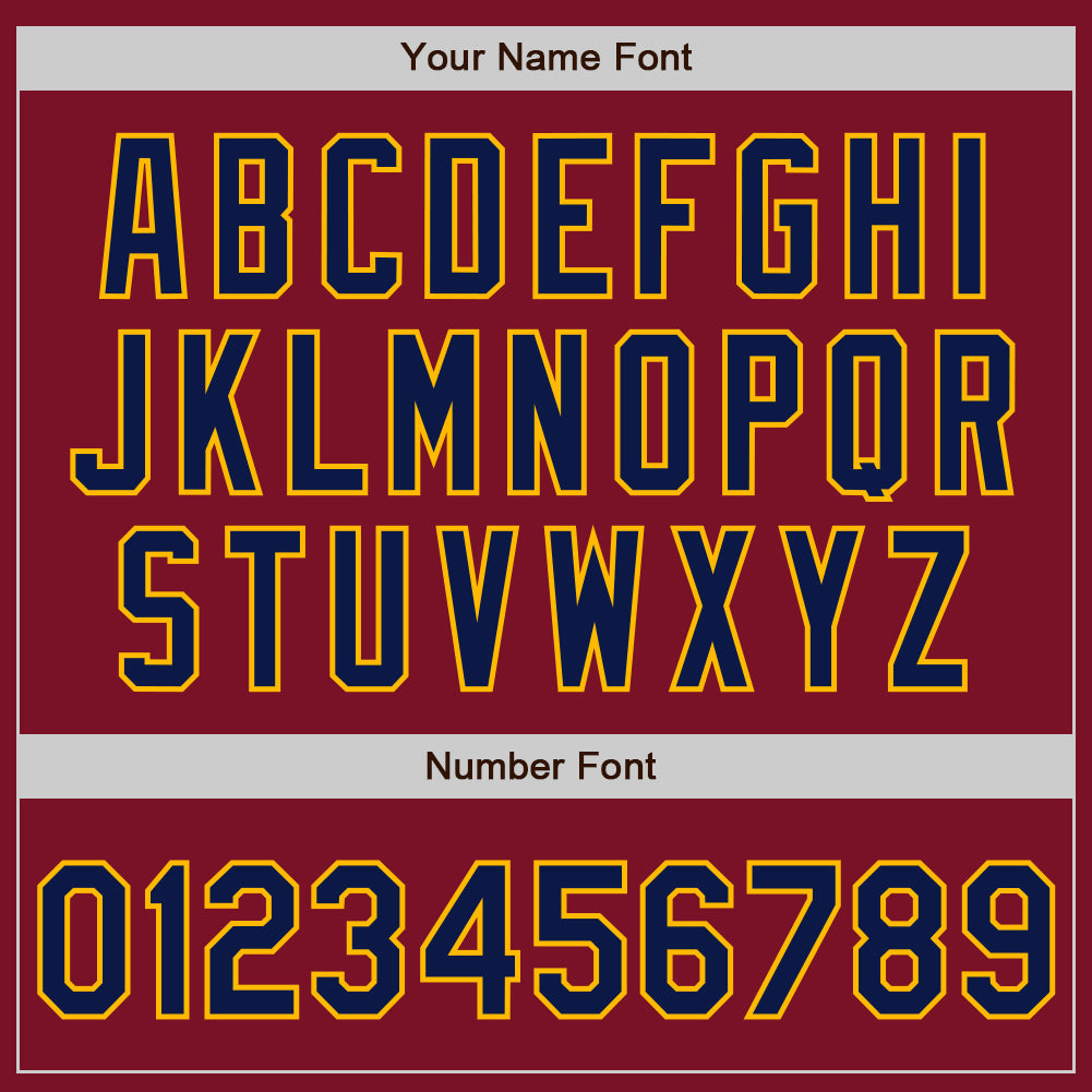 Custom Crimson Navy-Gold Authentic Two Tone Baseball Jersey - Sky-Custom