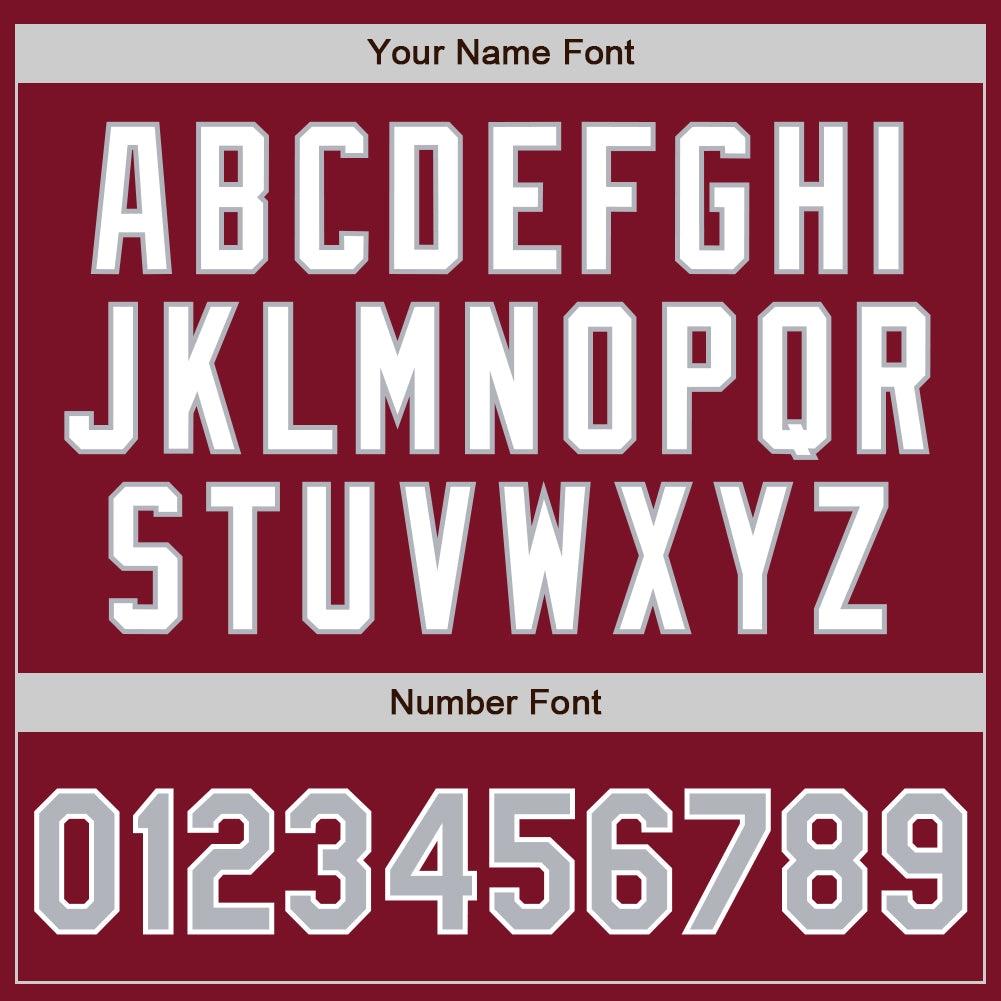 Custom Crimson Gray-White Authentic Two Tone Baseball Jersey - Sky-Custom