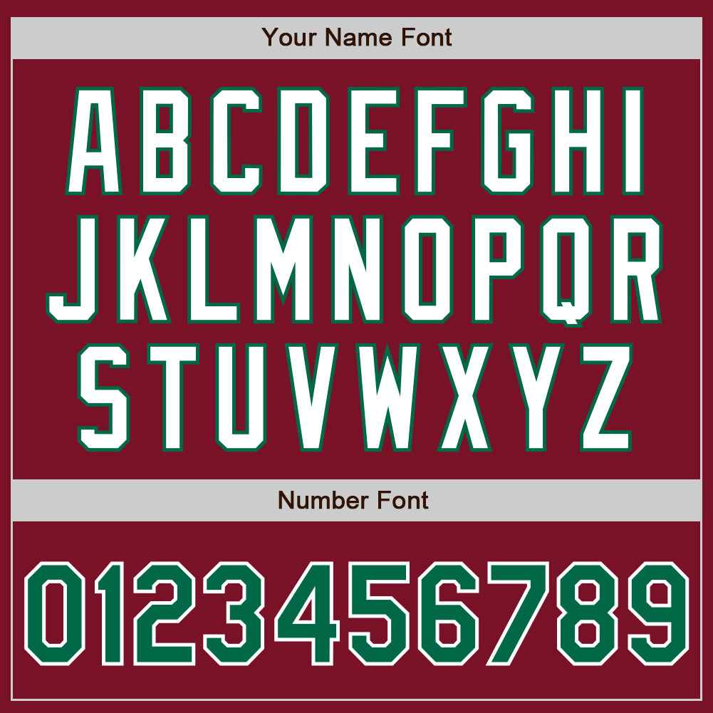 Custom Crimson Kelly Green-White Authentic Two Tone Baseball Jersey - Sky-Custom