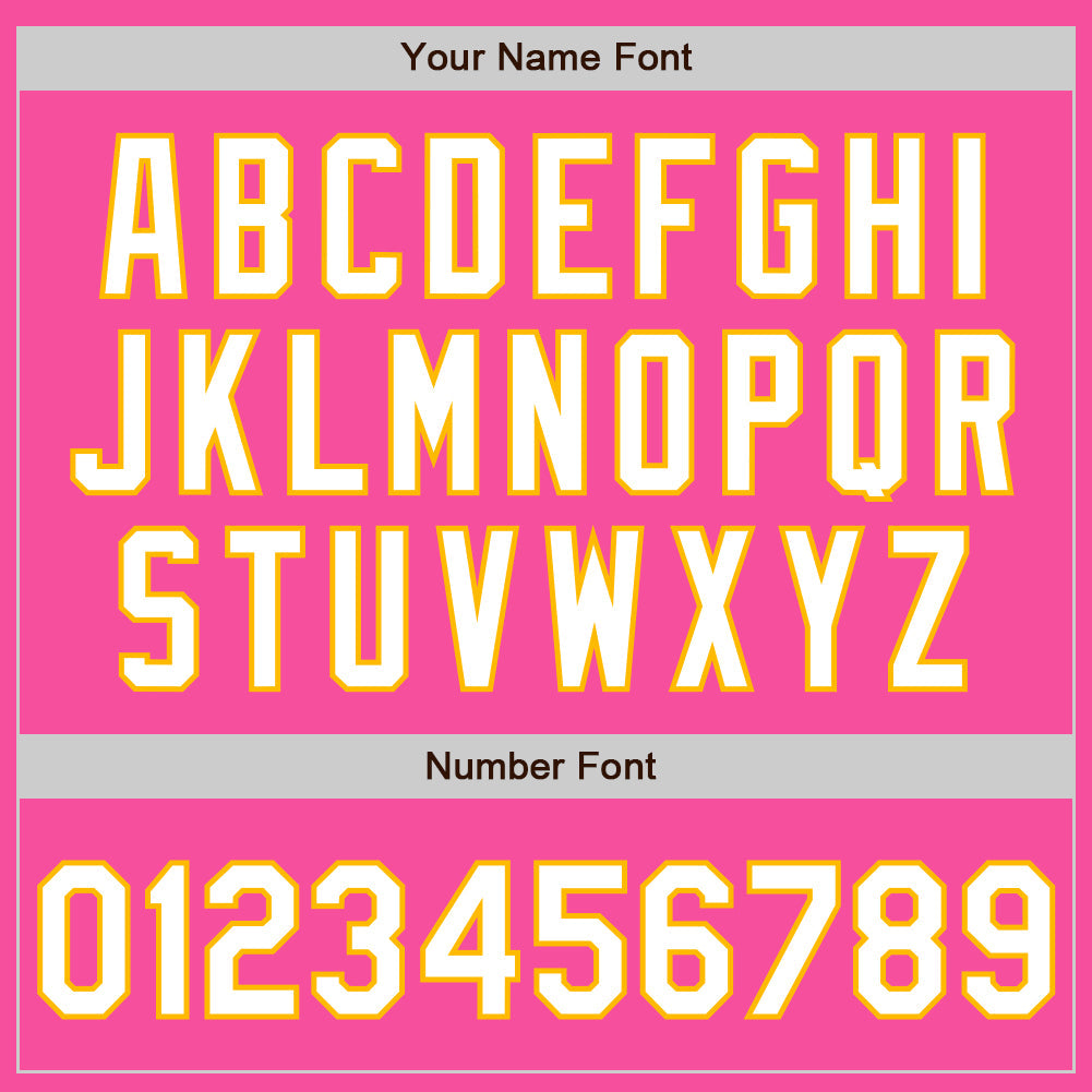 Custom Pink White-Gold Authentic Two Tone Baseball Jersey - Sky-Custom