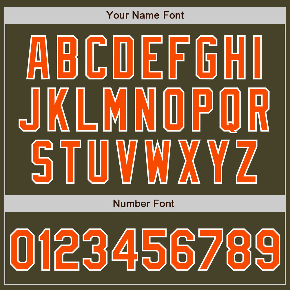 Custom Olive Orange-White Authentic Two Tone Salute To Service Baseball Jersey - Sky-Custom