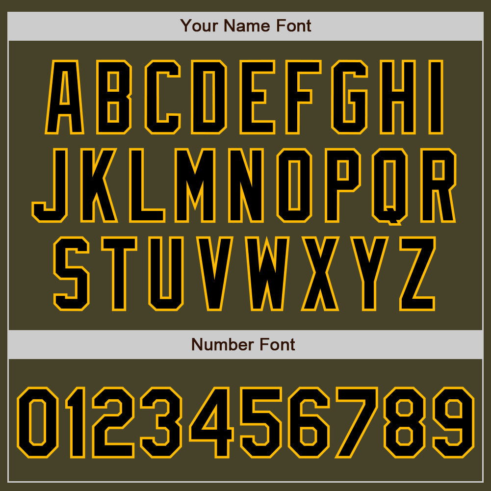 Custom Olive Black-Gold Authentic Two Tone Salute To Service Baseball Jersey - Sky-Custom