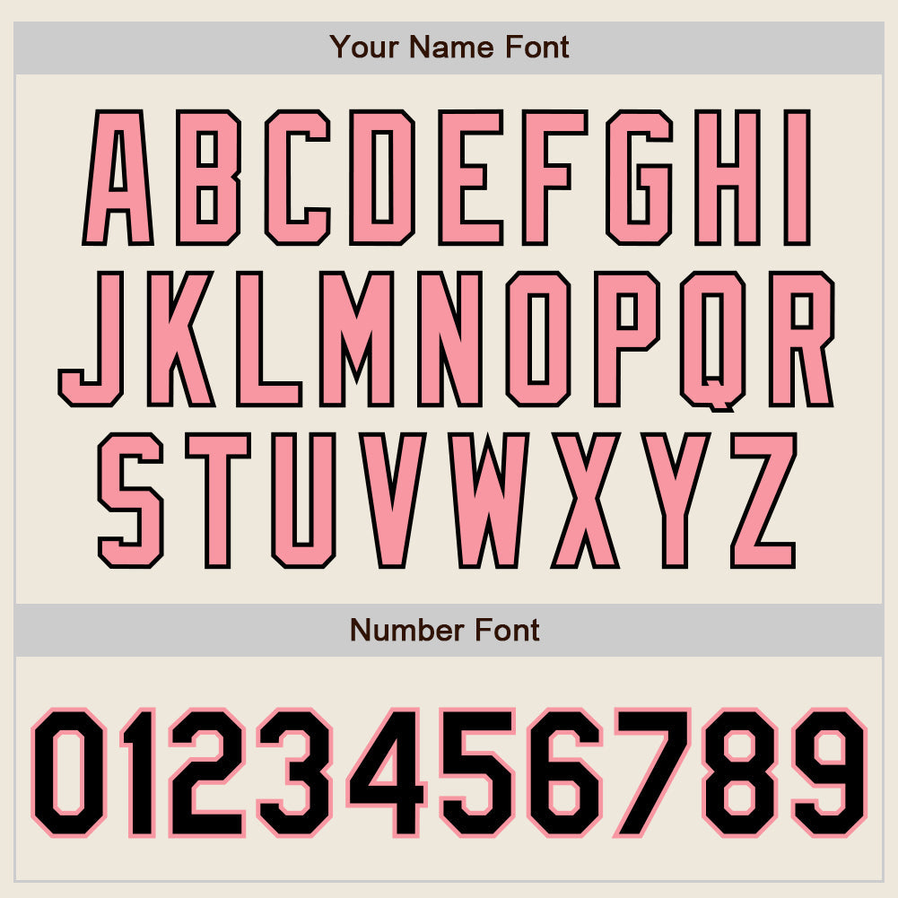 Custom Cream Black Pinstripe Medium Pink Authentic Two Tone Baseball Jersey - Sky-Custom