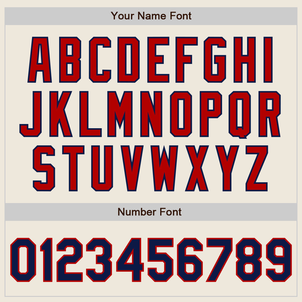 Custom Cream Navy Pinstripe Red Authentic Two Tone Baseball Jersey - Sky-Custom