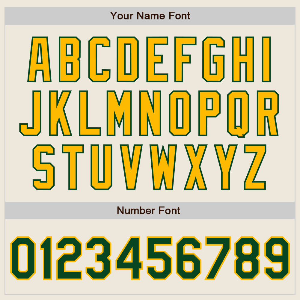 Custom Cream Green Pinstripe Gold Authentic Two Tone Baseball Jersey - Sky-Custom