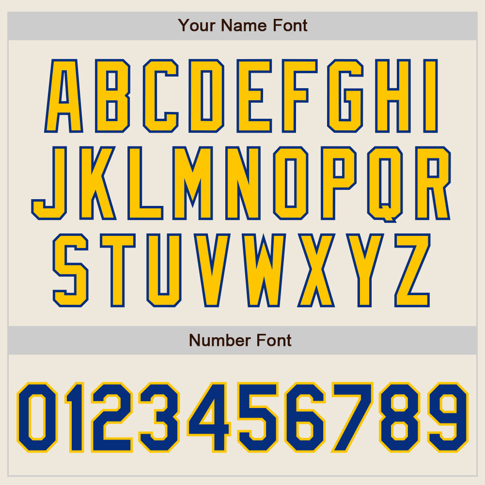 Custom Cream Royal Pinstripe Yellow Authentic Two Tone Baseball Jersey - Sky-Custom