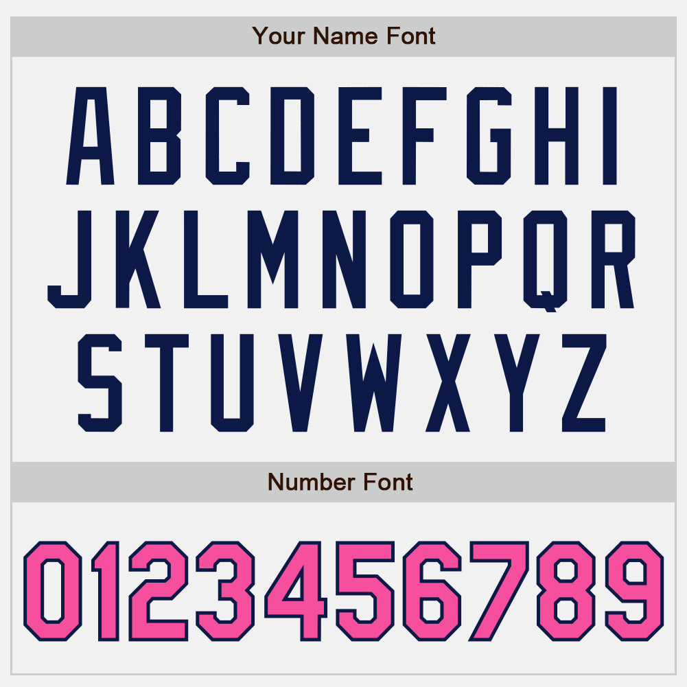 Custom White Pink Pinstripe Navy Authentic Two Tone Baseball Jersey - Sky-Custom