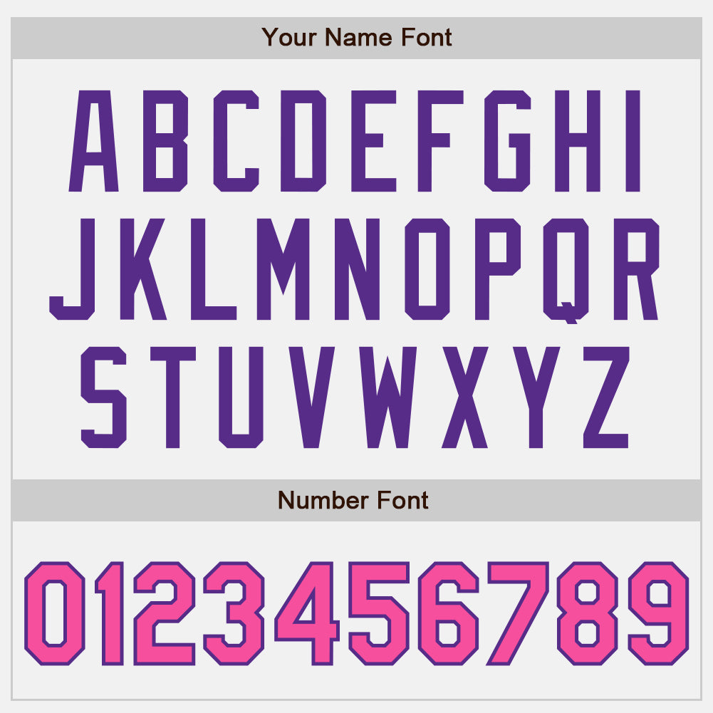 Custom White Pink Pinstripe Purple Authentic Two Tone Baseball Jersey - Sky-Custom