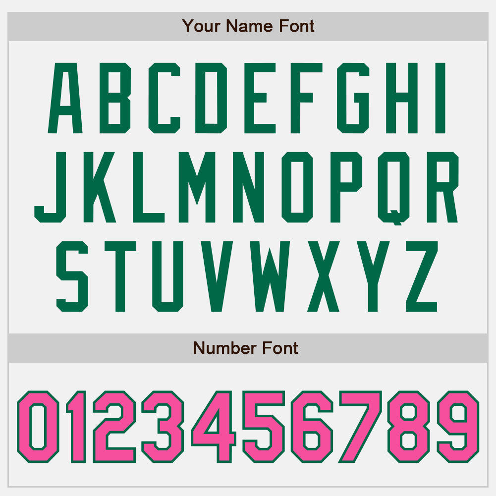 Custom White Pink Pinstripe Kelly Green Authentic Two Tone Baseball Jersey - Sky-Custom