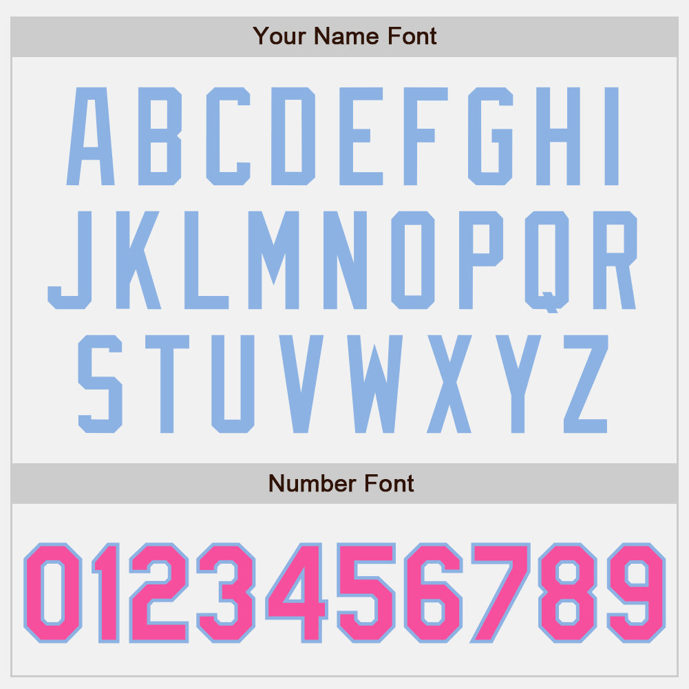 Custom White Pink Pinstripe Light Blue Authentic Two Tone Baseball Jersey - Sky-Custom