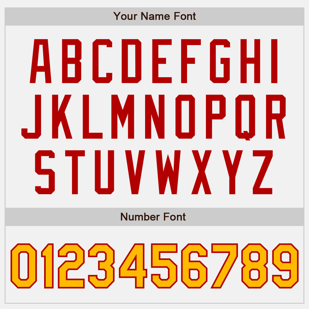 Custom White Gold Pinstripe Red Authentic Two Tone Baseball Jersey - Sky-Custom