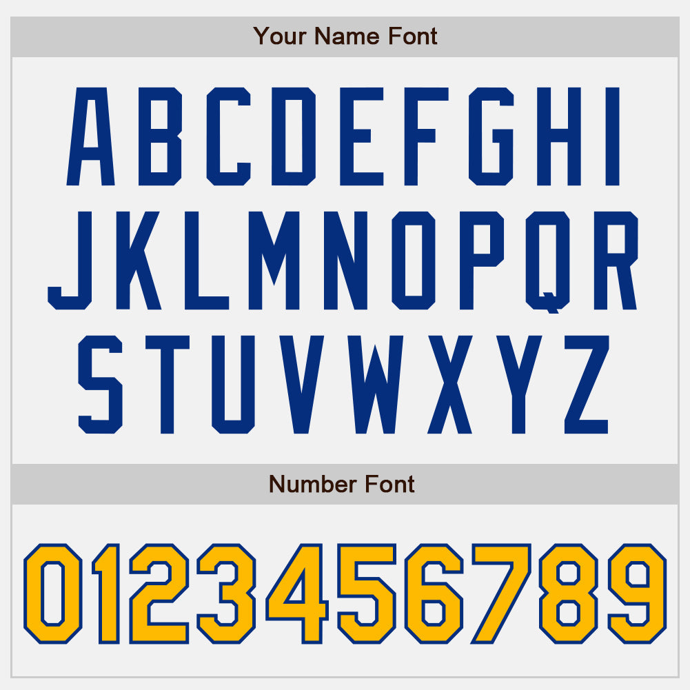 Custom White Gold Pinstripe Royal Authentic Two Tone Baseball Jersey - Sky-Custom