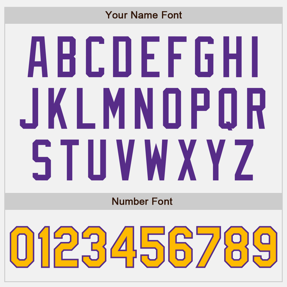 Custom White Gold Pinstripe Purple Authentic Two Tone Baseball Jersey - Sky-Custom