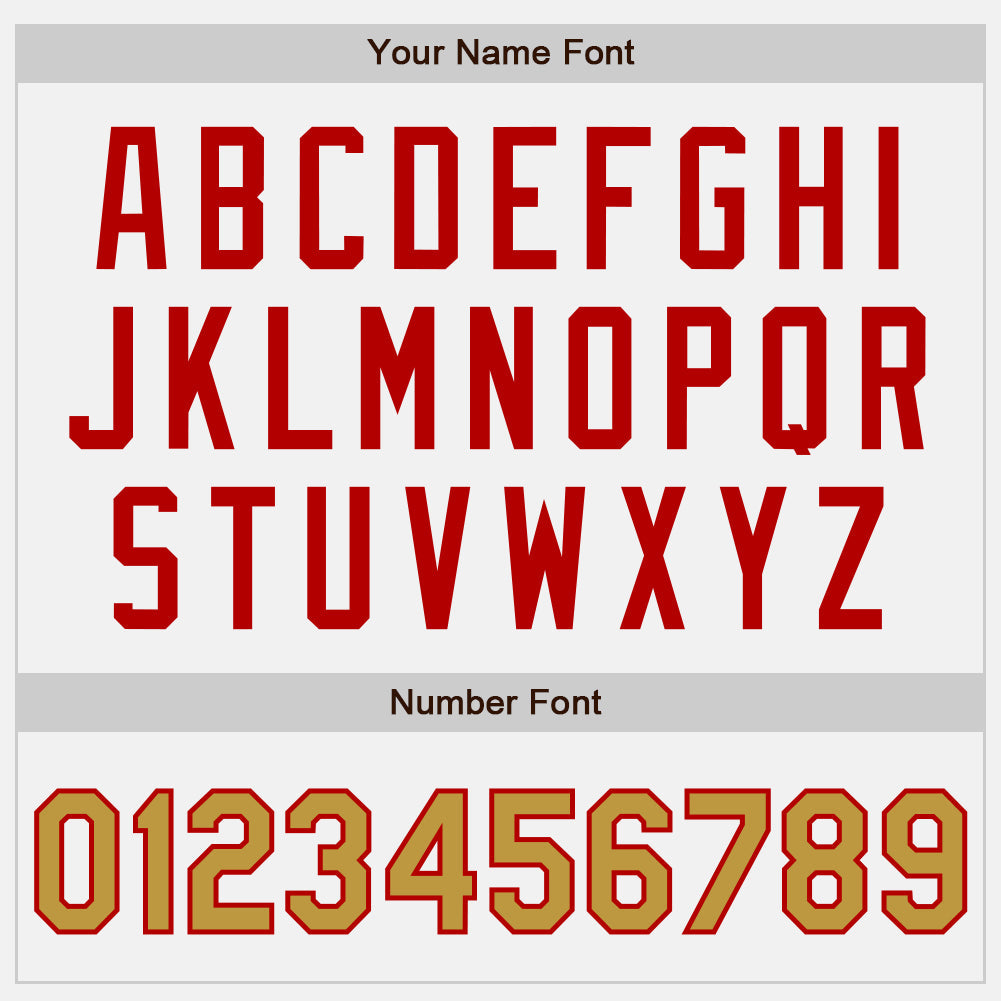 Custom White Old Gold Pinstripe Red Authentic Two Tone Baseball Jersey - Sky-Custom