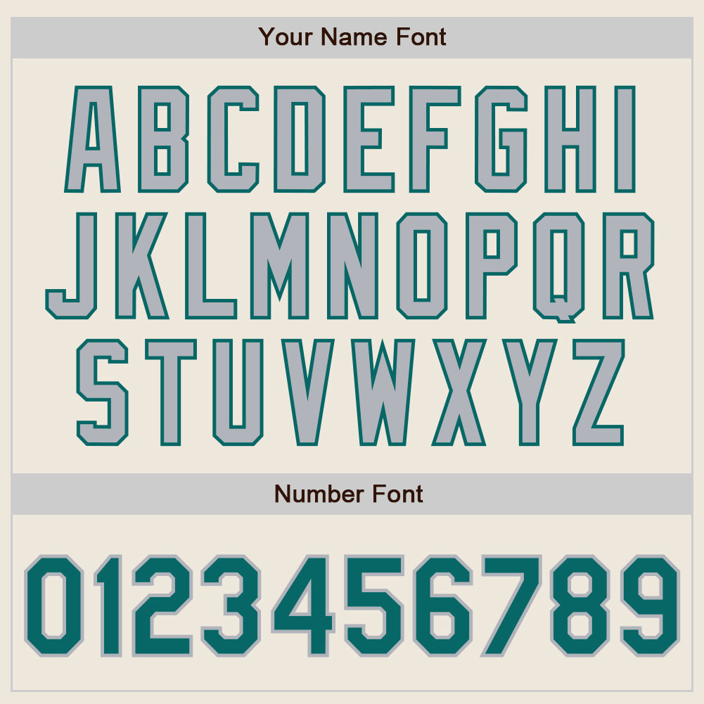 Custom Cream Teal Pinstripe Gray Authentic Two Tone Baseball Jersey - Sky-Custom