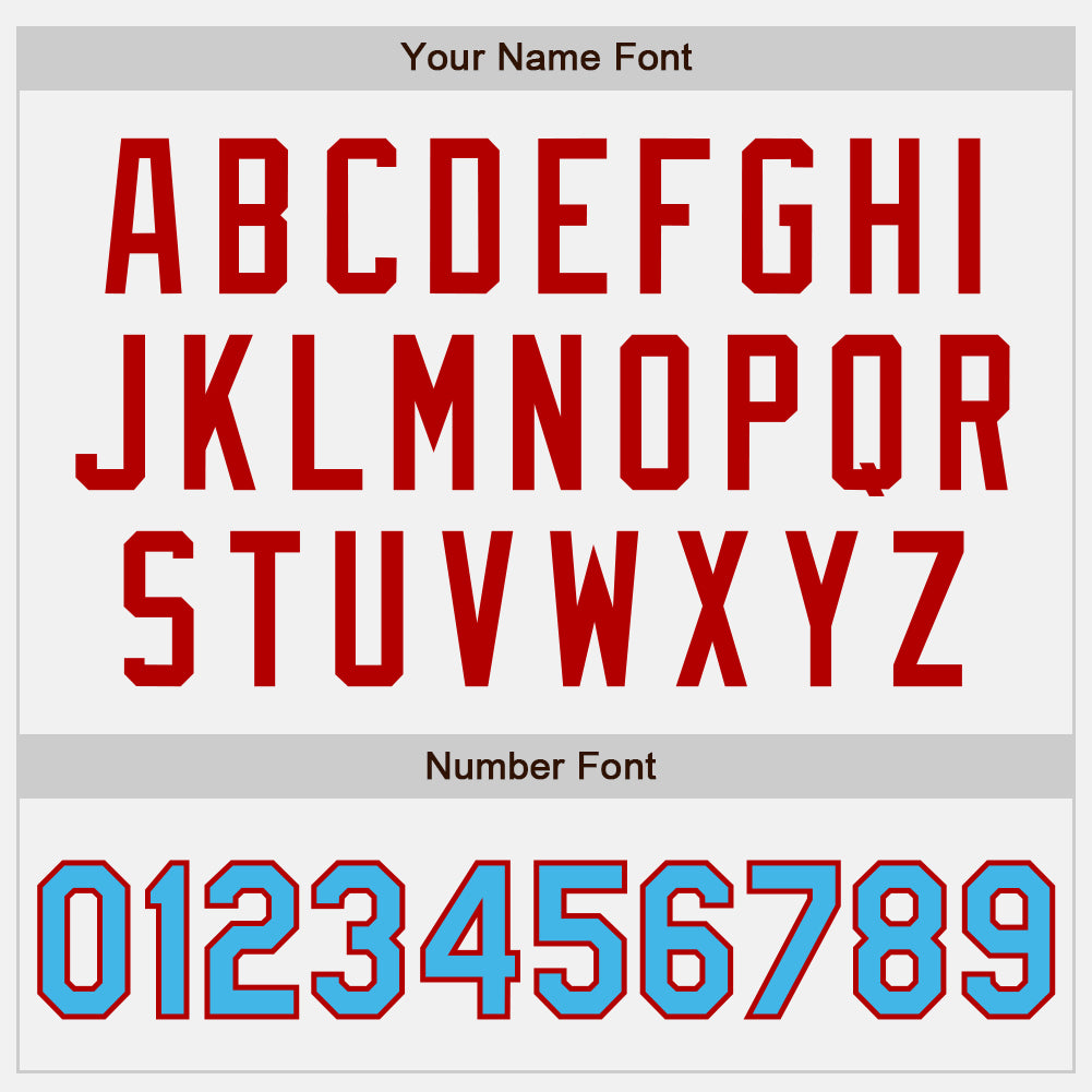 Custom White Sky Blue Pinstripe Red Authentic Two Tone Baseball Jersey - Sky-Custom