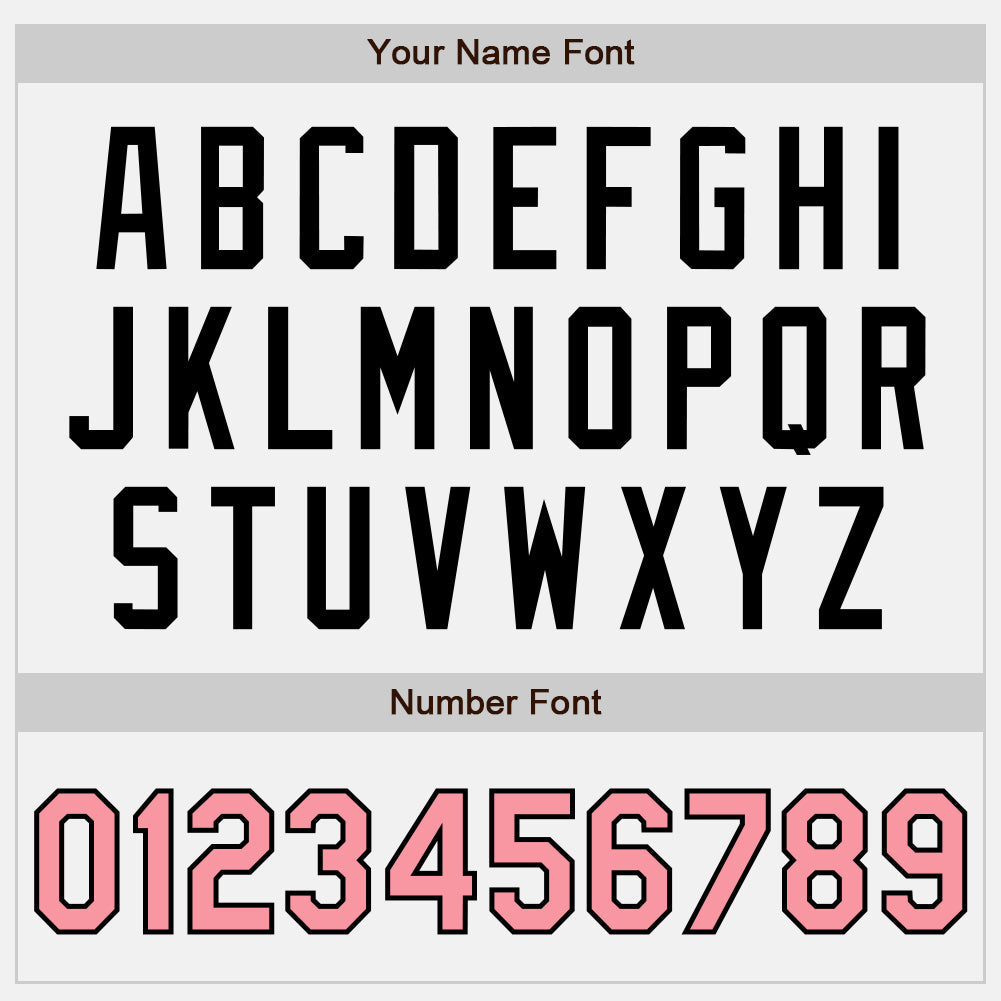 Custom White Medium Pink Pinstripe Black Authentic Two Tone Baseball Jersey - Sky-Custom