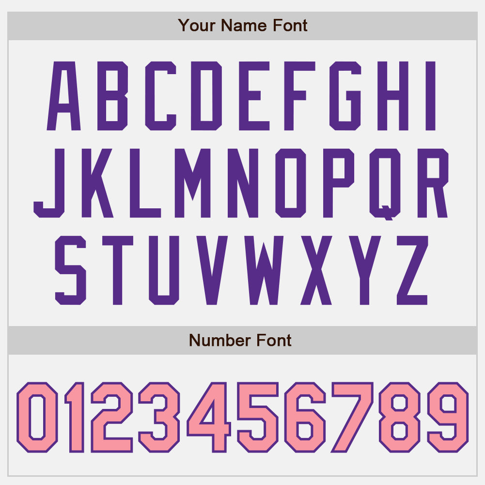 Custom White Medium Pink Pinstripe Purple Authentic Two Tone Baseball Jersey - Sky-Custom