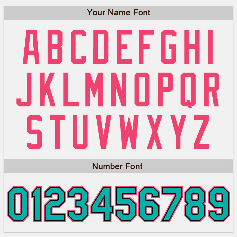 Custom White Black Pinstripe Aqua-Neon Pink Authentic Two Tone Baseball Jersey - Sky-Custom