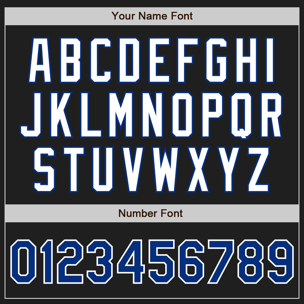 Custom Black Royal Pinstripe White Authentic Two Tone Baseball Jersey - Sky-Custom