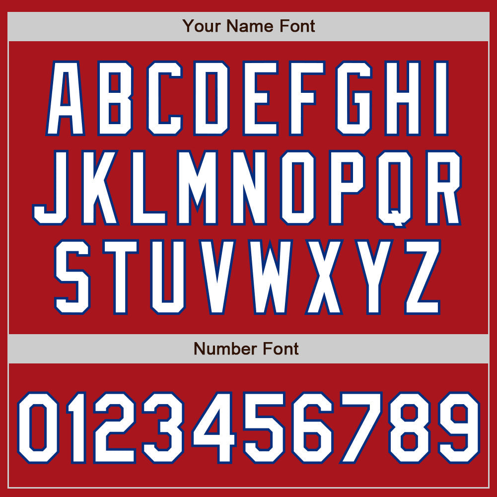 Custom Red Royal Pinstripe White Authentic Two Tone Baseball Jersey - Sky-Custom