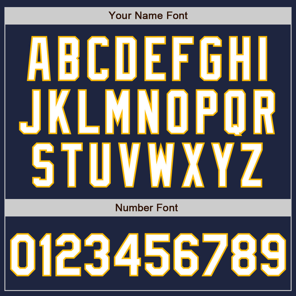 Custom Navy Gold Pinstripe White Authentic Two Tone Baseball Jersey - Sky-Custom
