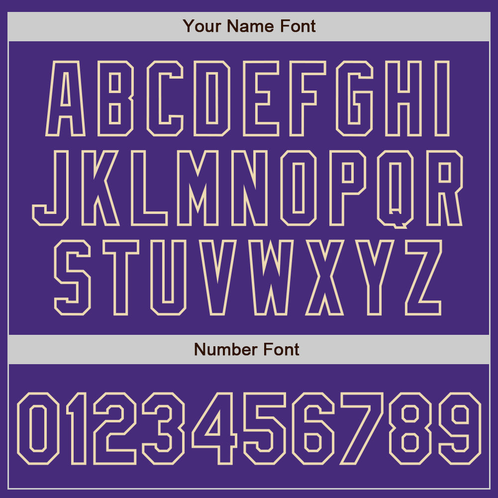 Custom Purple Cream Pinstripe Cream Authentic Two Tone Baseball Jersey - Sky-Custom