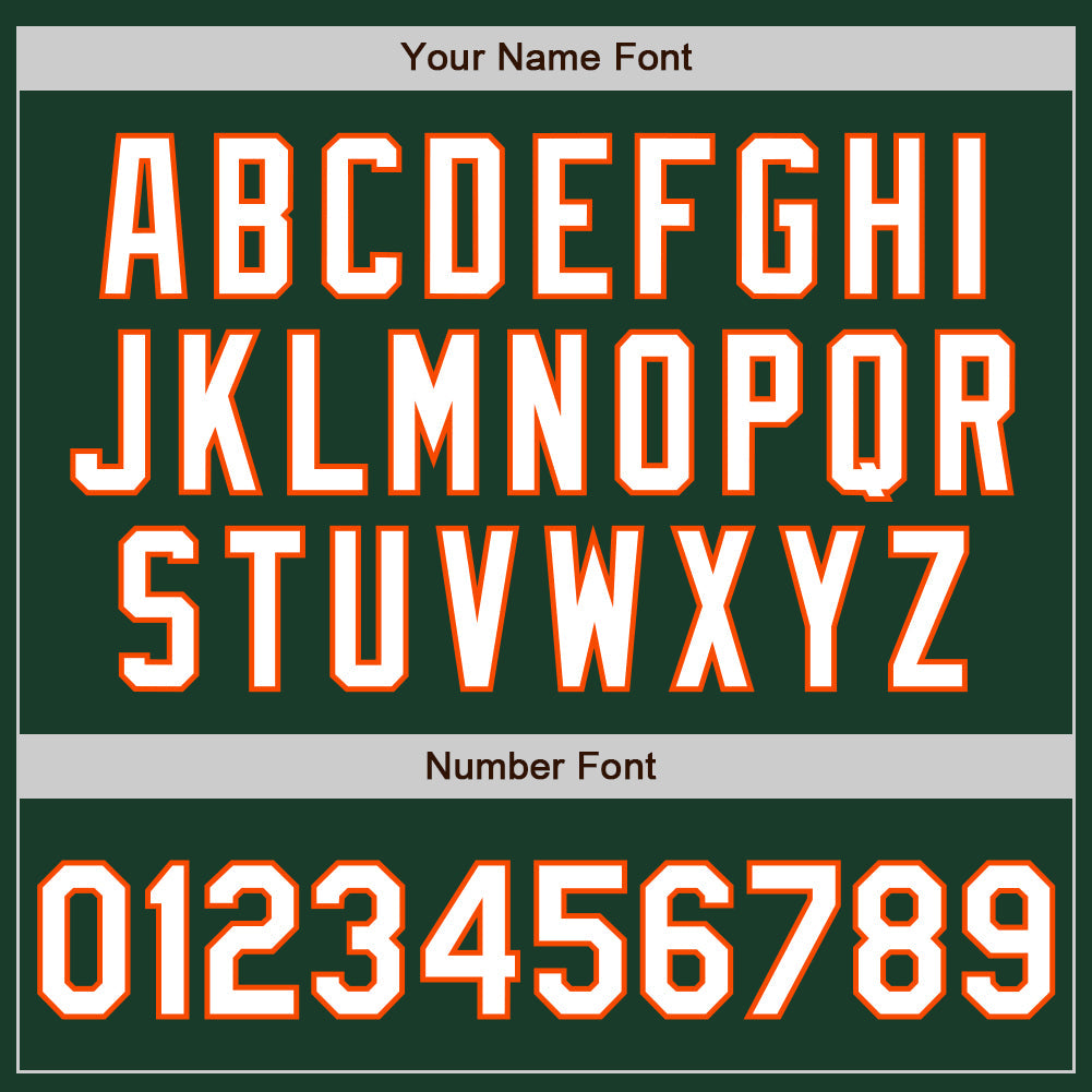 Custom Green Orange Pinstripe White Authentic Two Tone Baseball Jersey - Sky-Custom