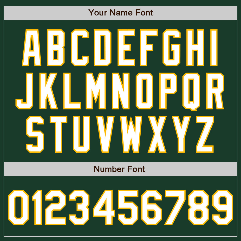 Custom Green Gold Pinstripe White Authentic Two Tone Baseball Jersey - Sky-Custom