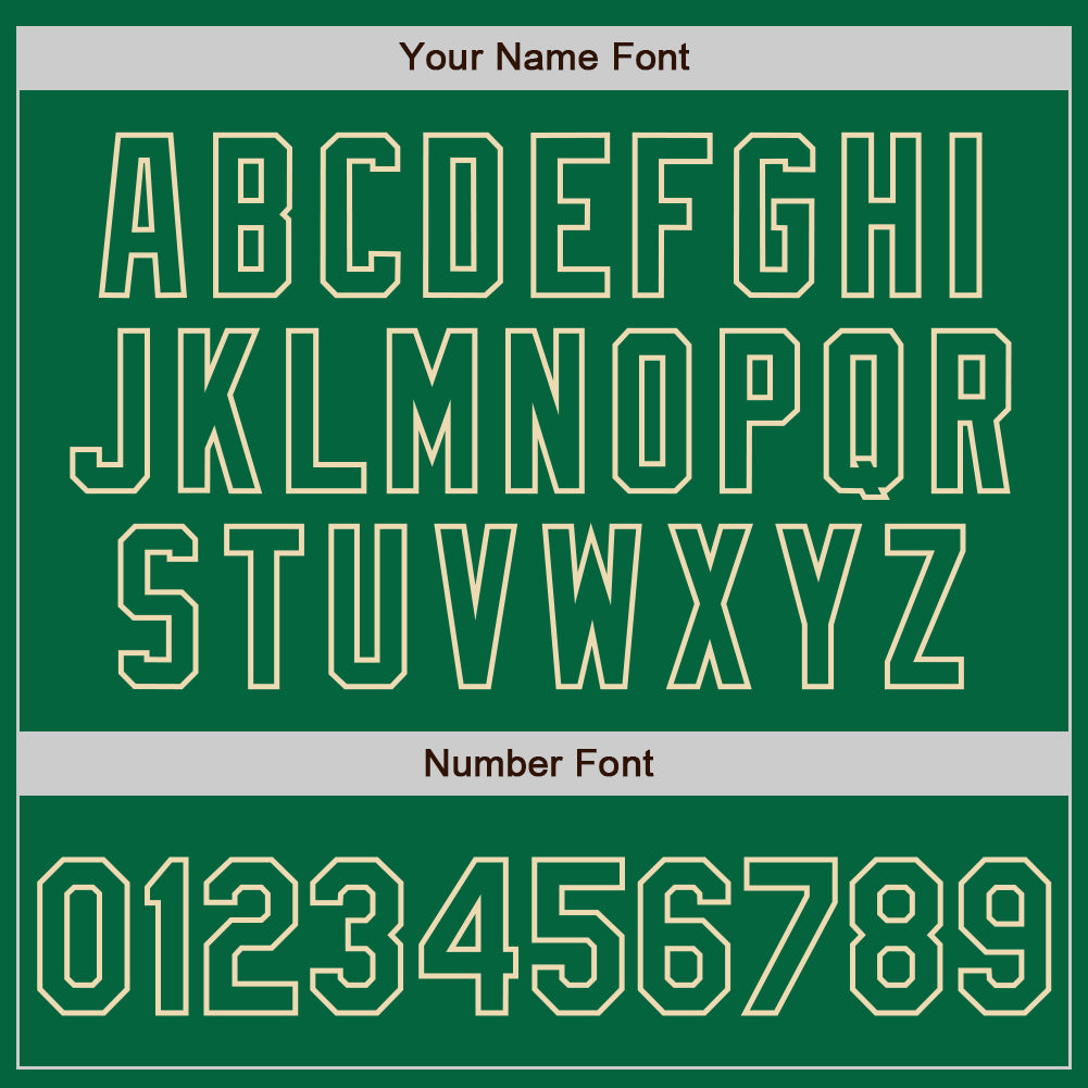 Custom Kelly Green Cream Pinstripe Cream Authentic Two Tone Baseball Jersey - Sky-Custom