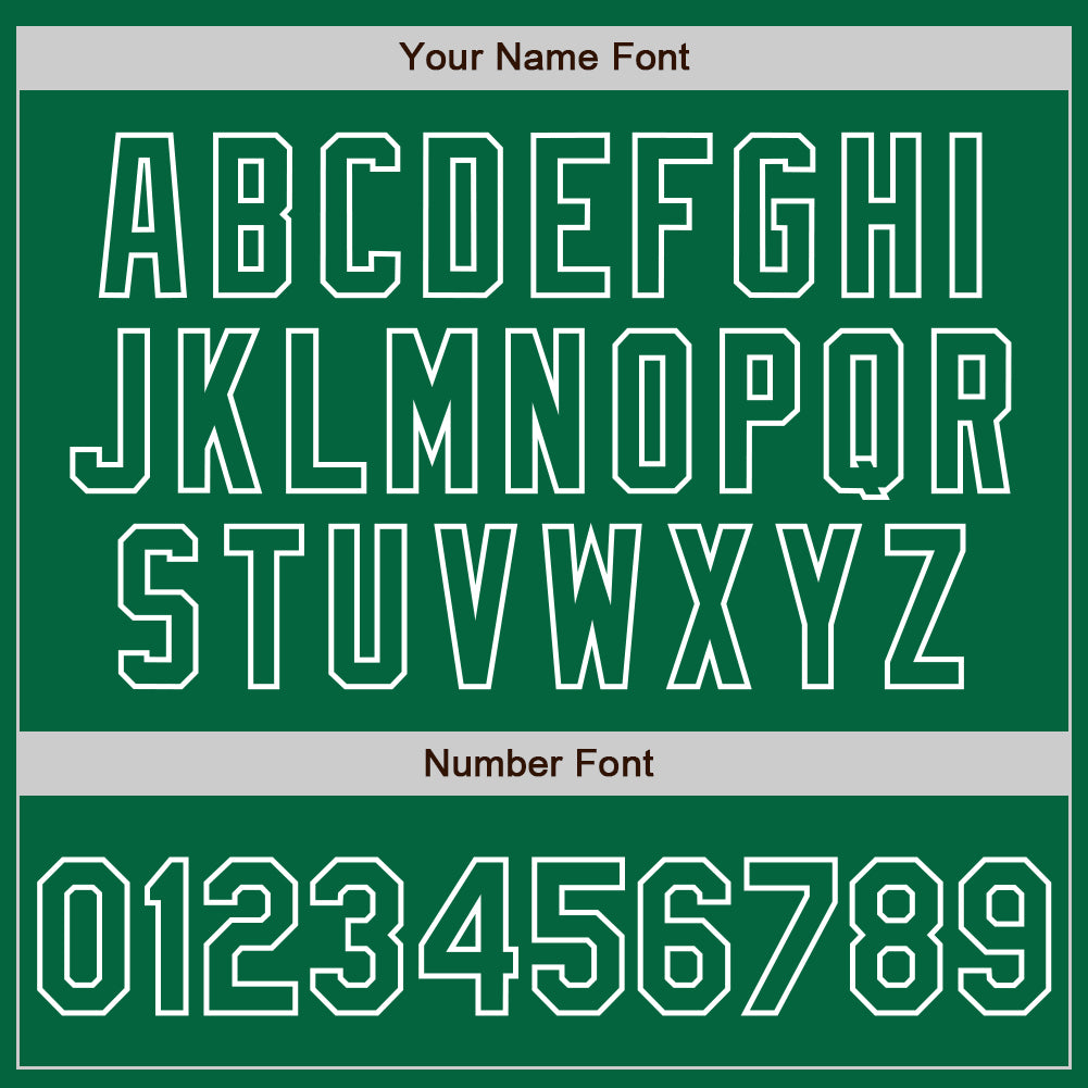 Custom Kelly Green White Pinstripe White Authentic Two Tone Baseball Jersey - Sky-Custom