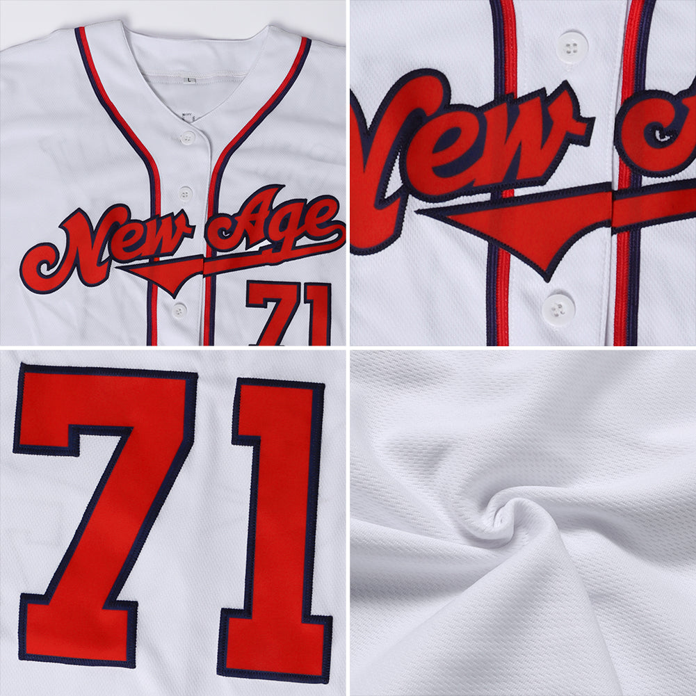 Custom White White-Black Authentic Baseball Jersey - Sky-Custom